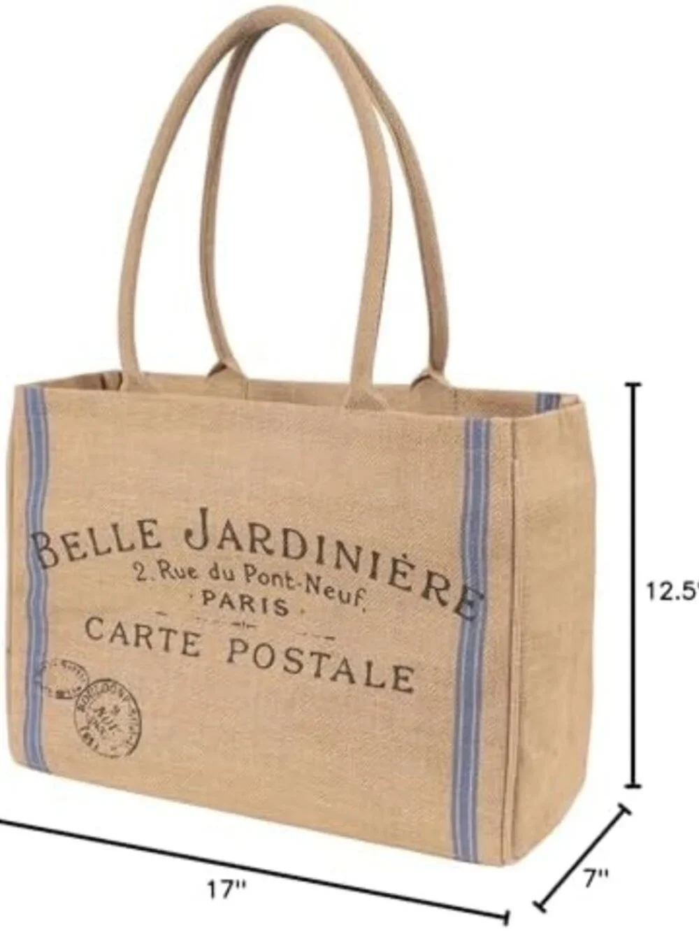 Stylish Jute Market Tote Bag with Handles - Eco-Friendly, Versatile & Durable